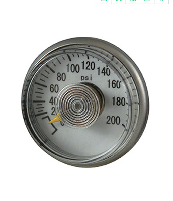 Wskaźnik ciśnienia gaśnicy klasy 2.5 Co2 w zielonym czerwonym manometrze 0-3000psi